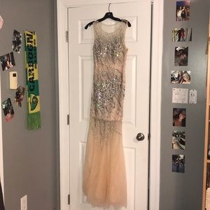 Terani Coutore Long Beaded Prom Dress